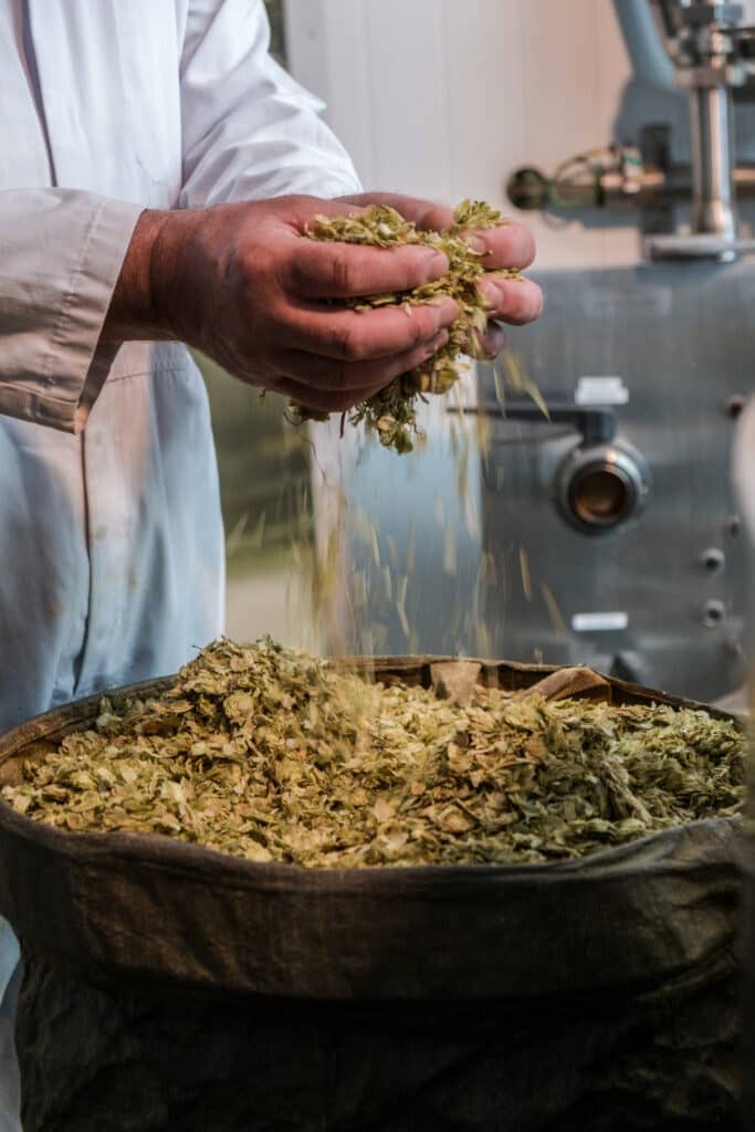 A man handling yeast ready to make beers.