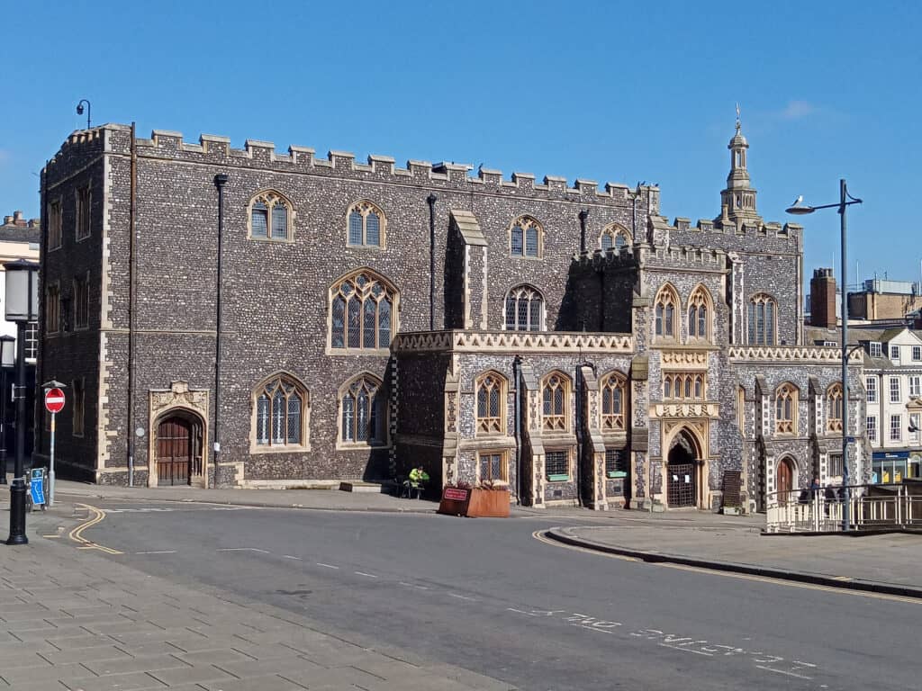 A stone historic building in Norwich.