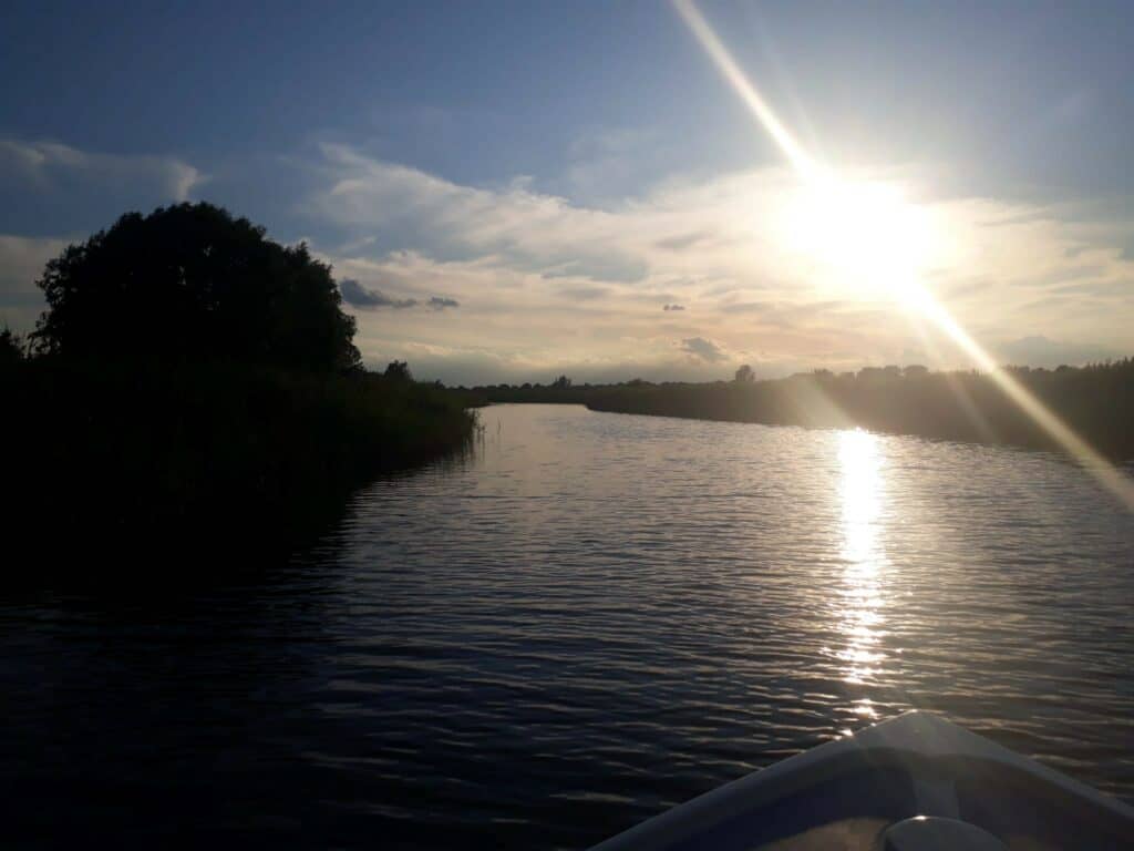 The Norfolk Broads on a sunny day.