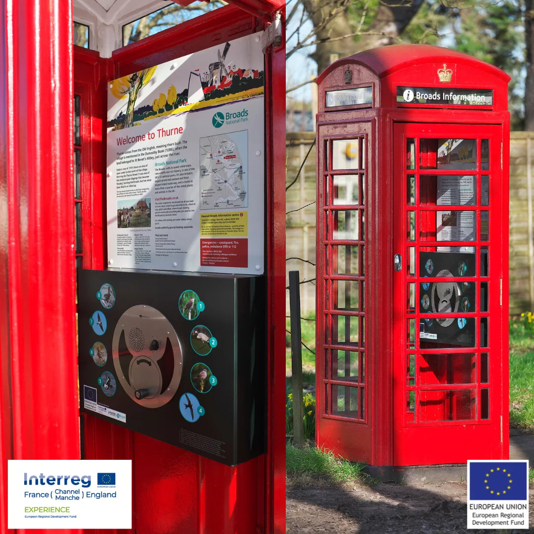 Traditional red phonebooth transformed into tourist information point