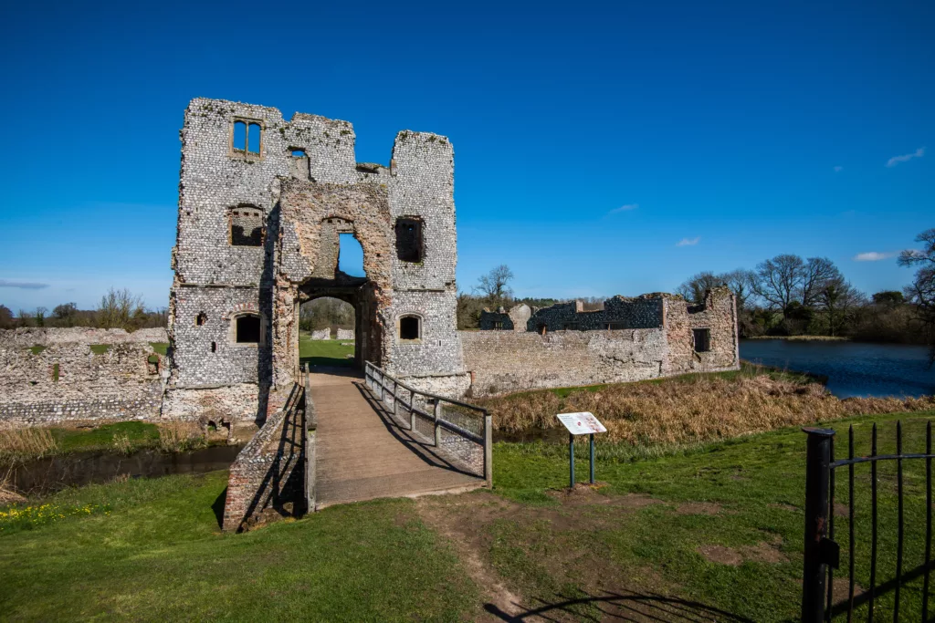 Baconsthorpe Castle on a sunny day